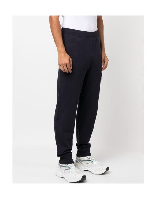 C P Company Blue Lens-Detail Cargo Sweatpants for men