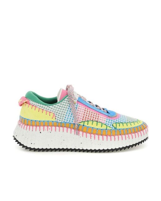 Chloé Blue Nama Low-Top Sneakers