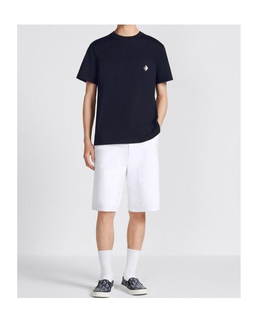 Dior White Homme Cd Diamond Carpenter Denim Bermuda Shorts for men