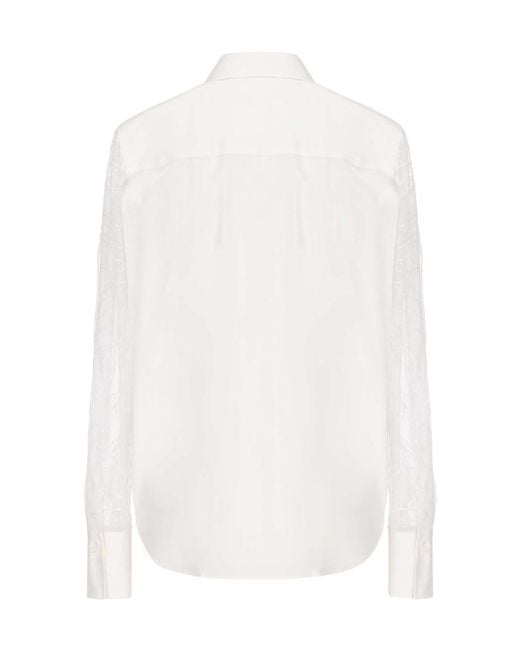 Brunello Cucinelli White Panelled Button-Up Shirt