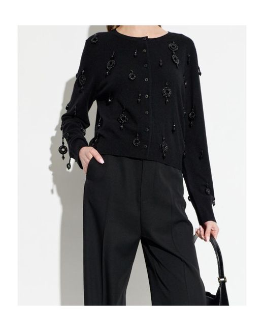 Tory Burch Black Embellished Cardigan