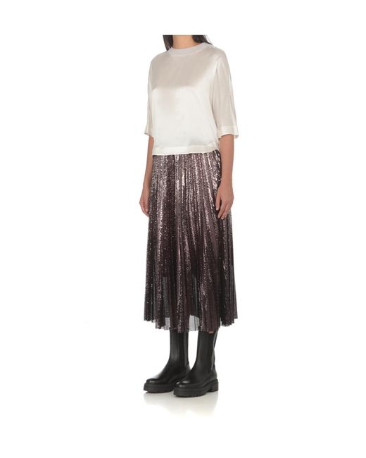 Peserico Brown Aurea Midi Skirt