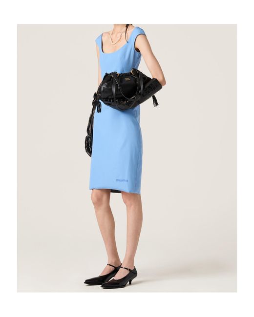 Miu Miu Black Joie Nappa Leather Bag