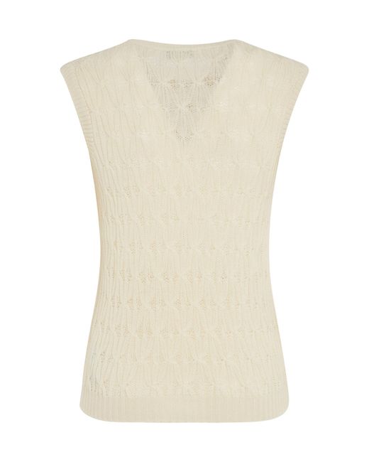 Etro Natural Open-Knit Vest