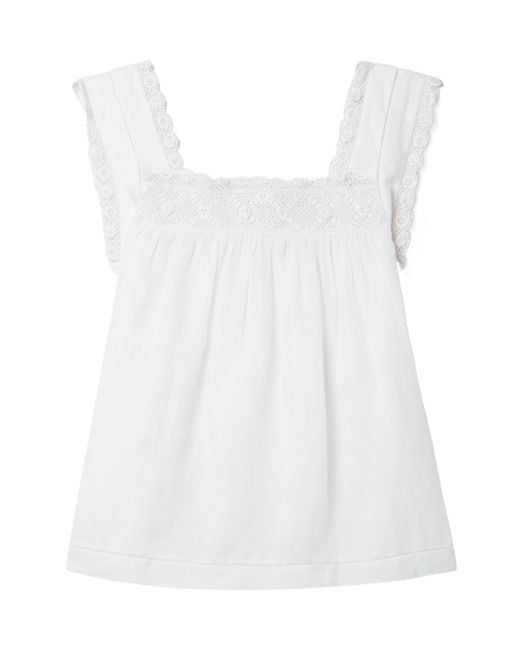 Doen White Sleeveless Tops