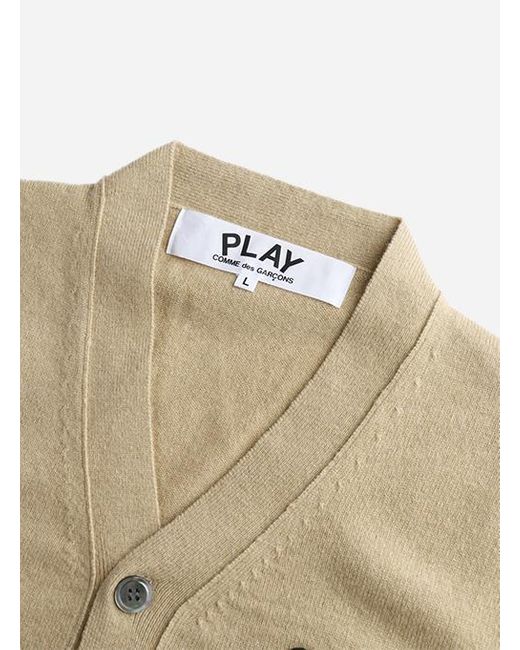 COMME DES GARÇONS PLAY Natural Woolen Cardigan for men