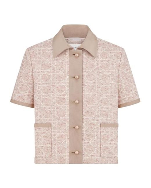 Dior Natural Macrocannage Short-Sleeved Jacket