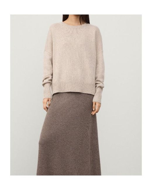 Lisa Yang Natural Mila Crew Neck Sweater