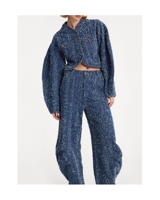 ROTATE BIRGER CHRISTENSEN Blue Denim Jacket