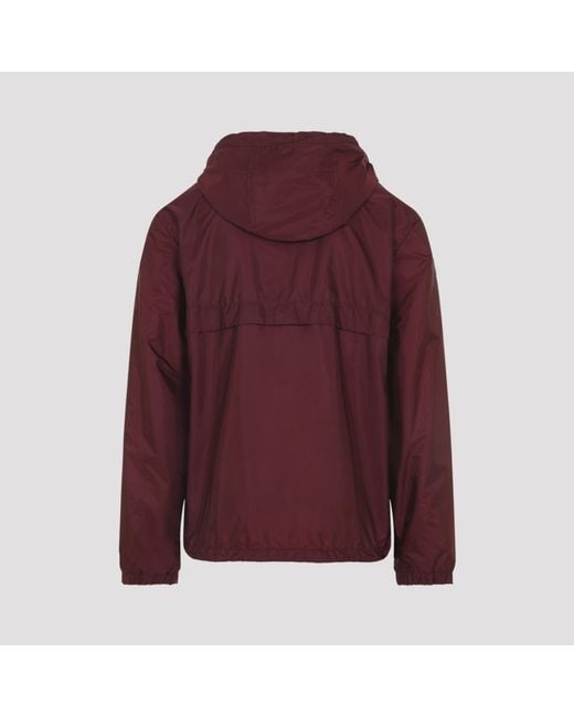 Moncler Red Nidge Zip Hooded Jacket for men