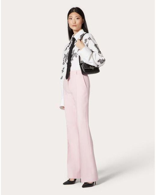 【送関込】VALENTINO☆Flared trousers Valentino Mid-Rise Flared Trousers in Pink | Lyst
