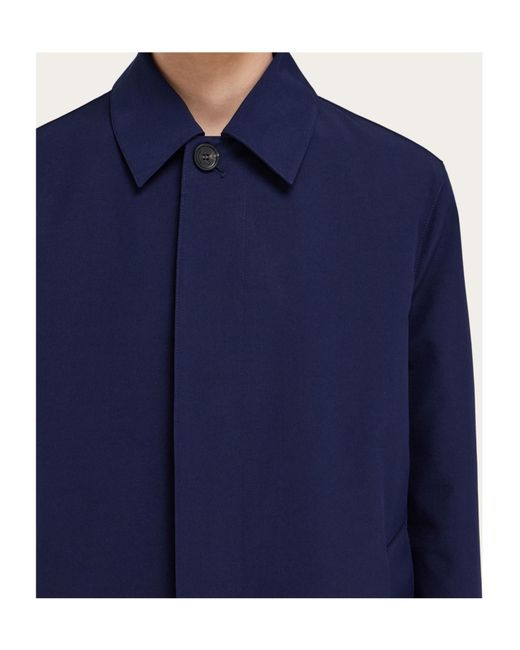 Ferragamo Blue Ferragamo Straight Hem Coat for men