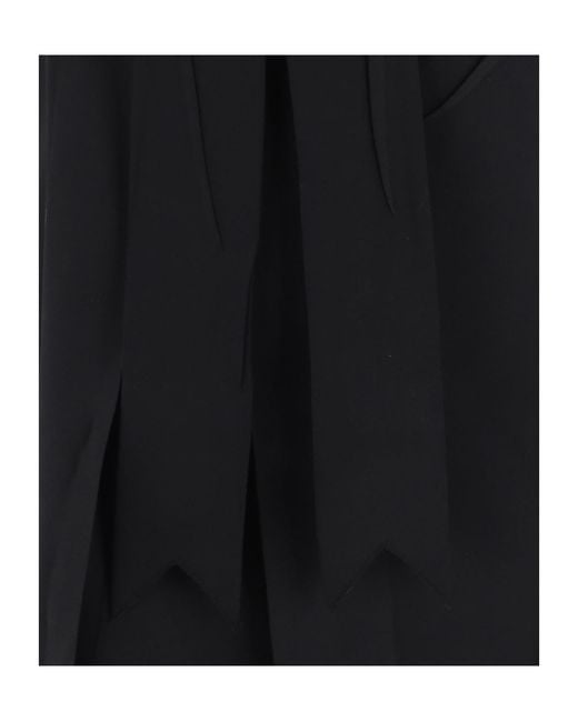 ALAINPAUL Black Acetate-Blend Dress With Bow