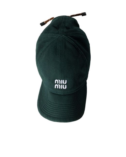 Miu Miu Blue Denim Baseball Cap