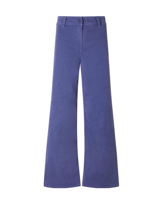 Nili Lotan Blue Megan Wide-Leg Pants