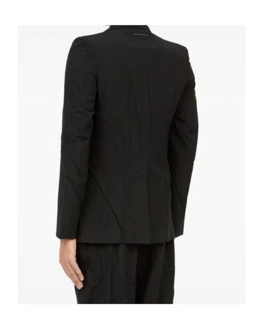 MM6 by Maison Margiela Black Single-Breasted Blazer for men