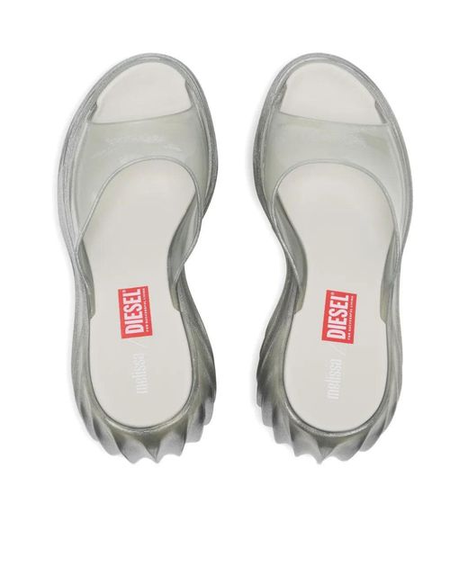 DIESEL Gray X Melissa Quantum Platform Sandals
