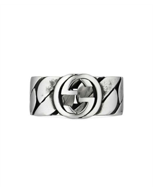 Gucci White Logo Ring for men