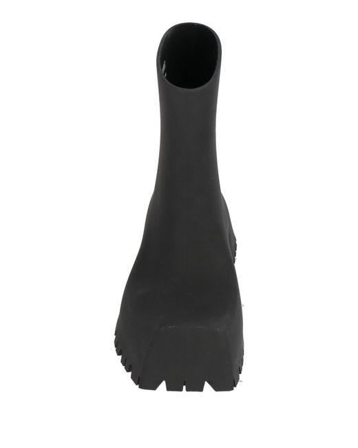 Balenciaga Black Fashionable Platform Square-Toe Boots