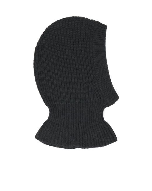 Lemaire Black Slip-On Ribbed Balaclava for men