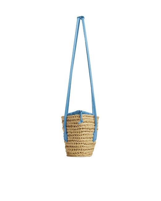 Bottega Veneta White Arco Basket Small Crossbody Bag