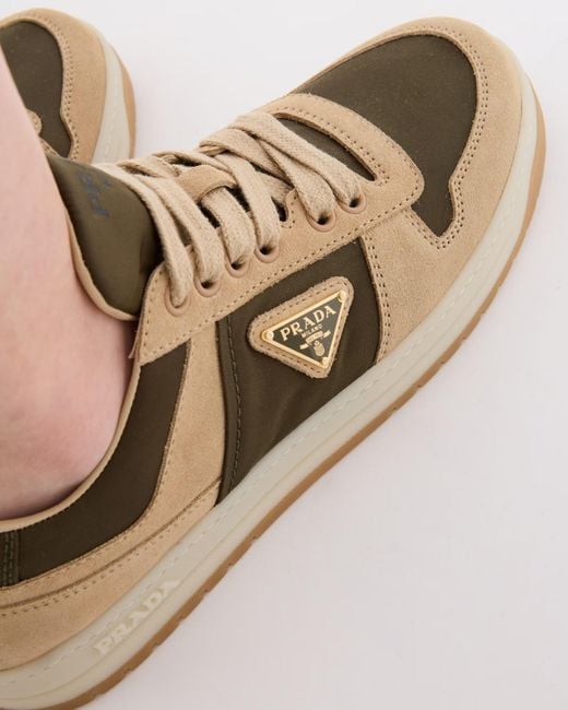 Prada Brown Downtown Two-Toned Sneakers