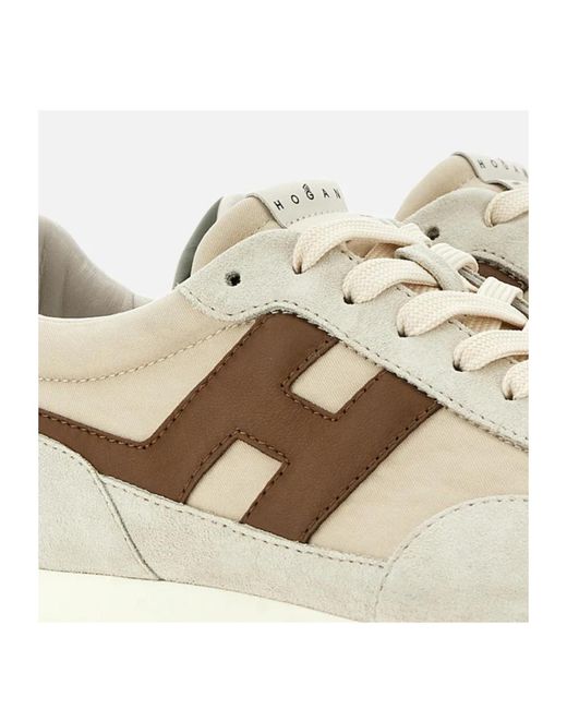 Hogan White Athletic Low-Top Sneakers for men