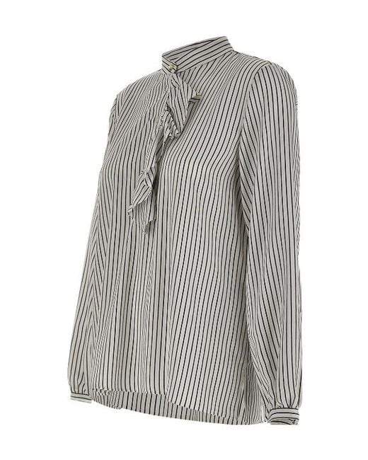 Marella Gray Striped Shirt
