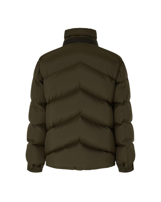 Tom Ford Green Stand Collar Short Down Jacket for men