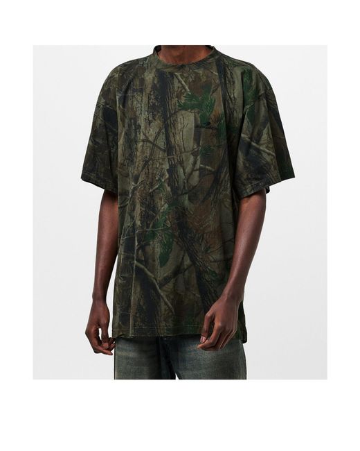 Balenciaga Green Logo Regular Fit T-Shirt for men
