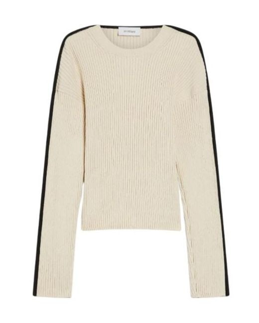 Sportmax Natural Crewneck Ribbed Jumper