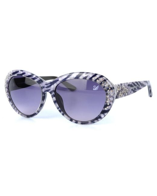 Swarovski Blue Logo Sunglasses