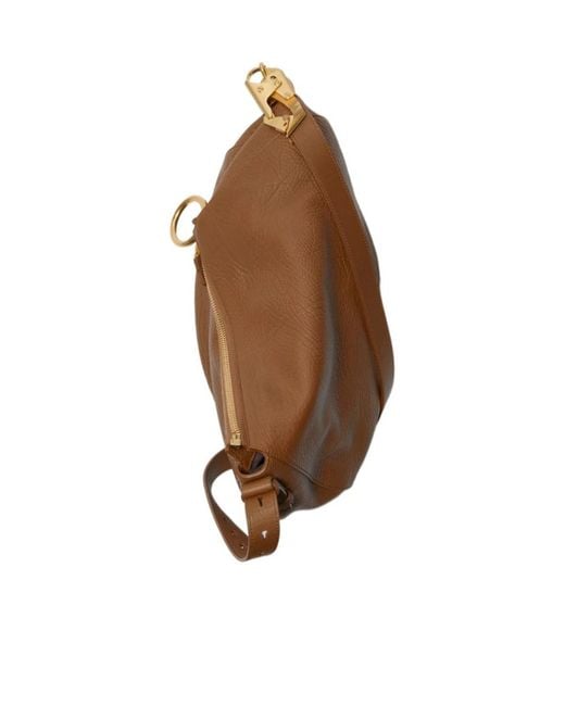 Burberry Brown Medium Knight Leather Shoulder Bag