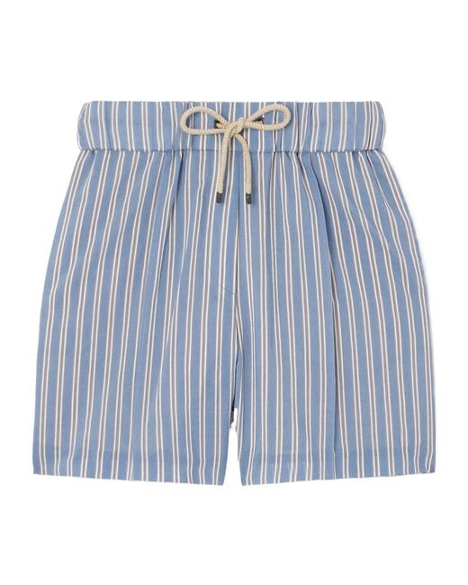 Brunello Cucinelli Blue Striped Shorts
