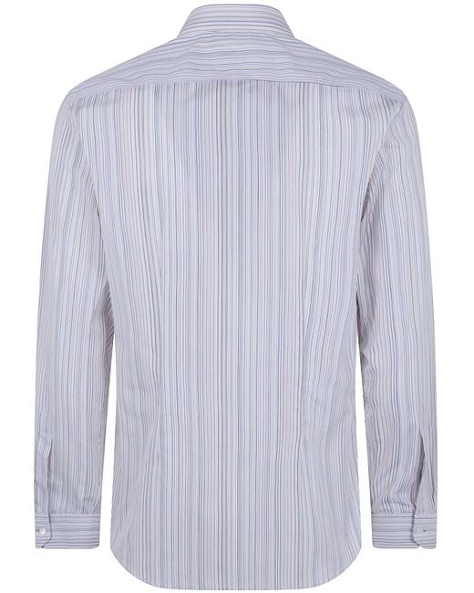 Paul Smith Blue Artist Stripe Pattern Shirt for men