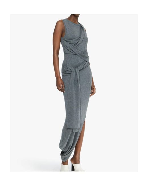 J.W. Anderson Gray Jw Anderson Tie-Detail Sleeveless Dress