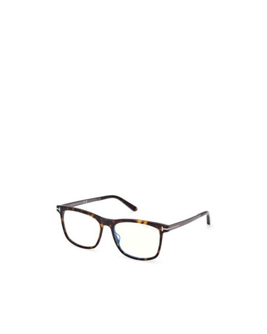 Tom Ford White Geometric Frame Plain Mirror for men