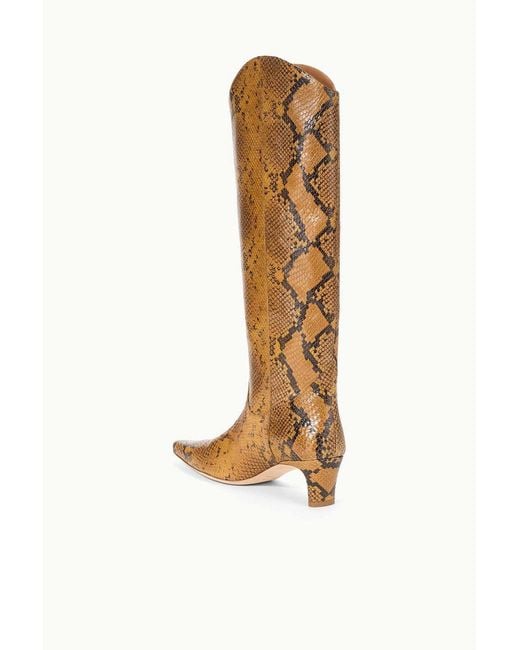 Staud White Western Wally Boot Snake