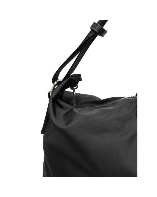 A.P.C. Black Logo Printed Zip-Up Messenger Bag for men