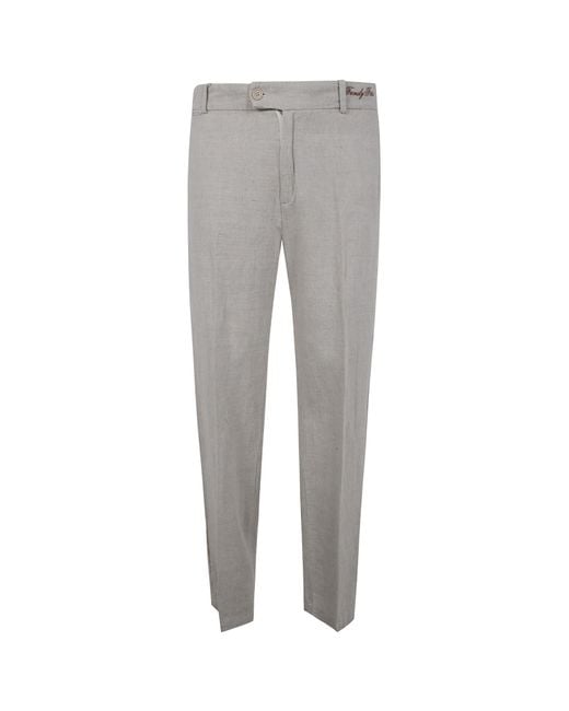 FAMILY FIRST Gray Logo-Embroidered Trousers for men