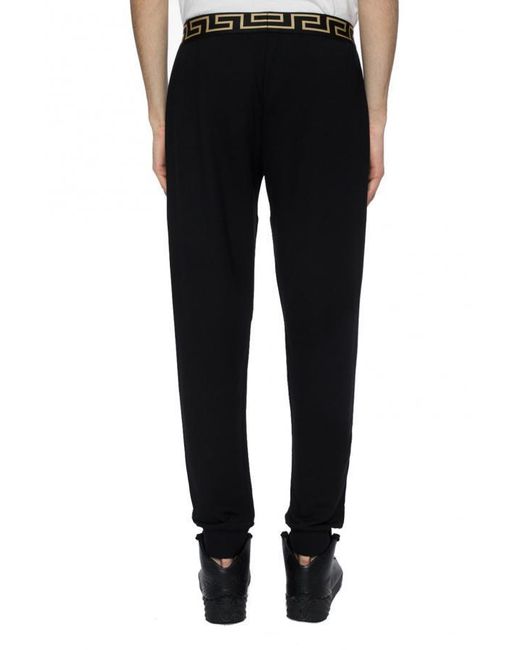 Versace Black Greca Track Pants for men