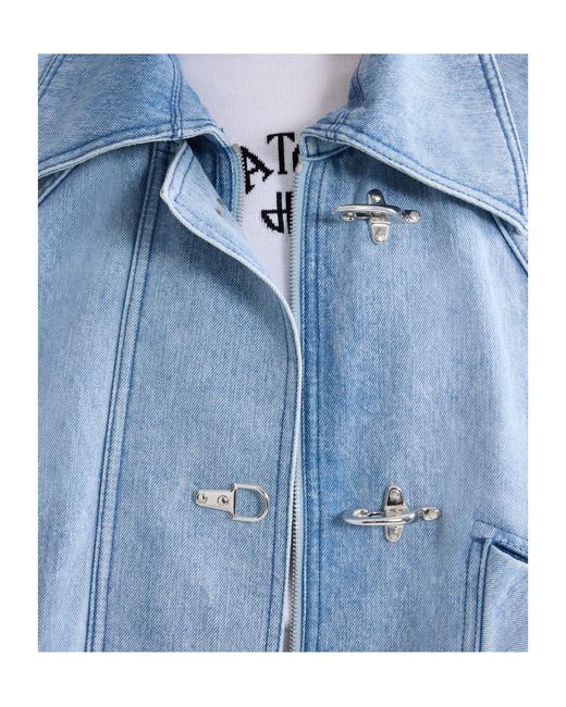 Patou Blue Oversized Cropped Jacket