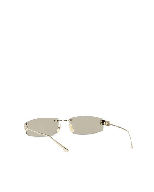 Balenciaga White Eyewear Rectangle Frame Sunglasses