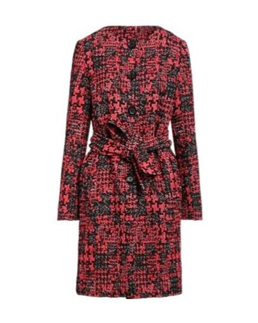 Dolce & Gabbana Red Tweed Coat