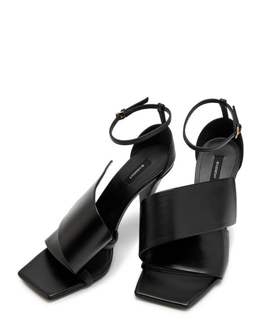 Givenchy Black Twisted Leather Sandals
