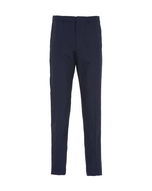 Prada Blue Cotton Pants for men