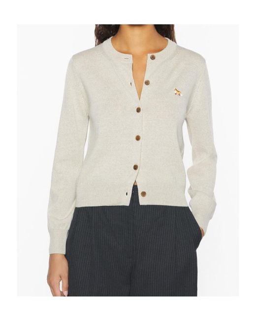 Maison Kitsuné Natural Maison Kitsuné Baby Fox Regular Cardigan