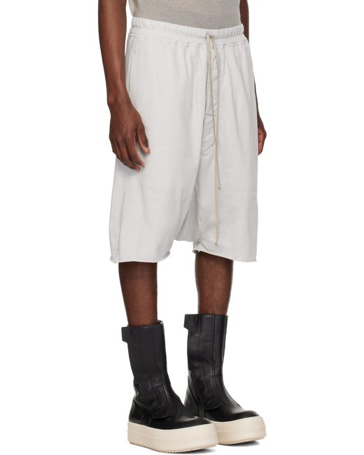 Rick Owens Natural Drawstring Shorts for men