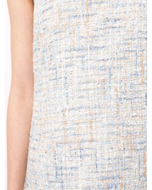 Emporio Armani White Tweed Shift Dress