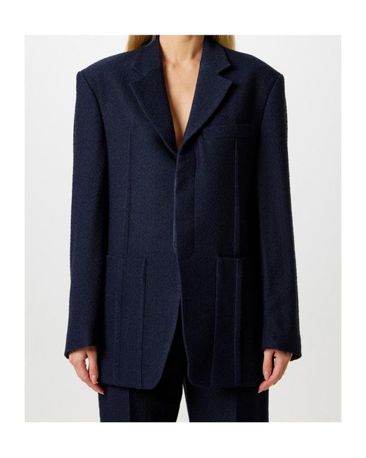 Jacquemus Blue Long-Sleeved Suit Jacket